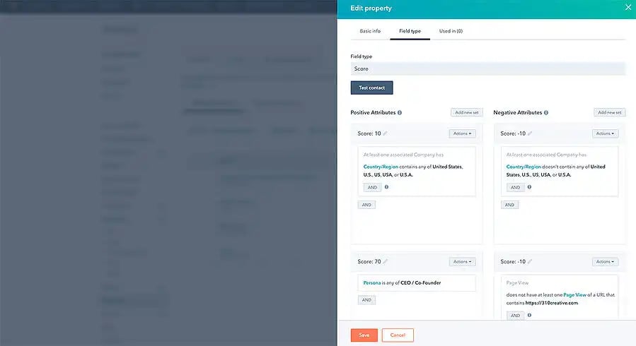 hubspot lead score